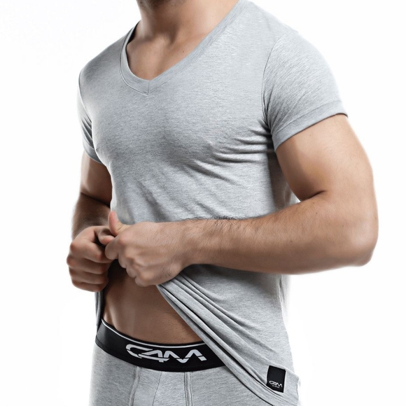 C4M V-neck fitted shirt - Picture 2 of 3